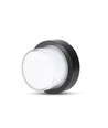 12W rund LED vegglampe - IP65, sort, 3000K, inkl. lyskilde
