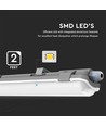 120cm 18W vanntett komplett LED armatur - 1700lm, IP65, 120 grader