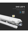 150cm 22W vanntett LED armatur - IP65, 6400K, inkl. LED rør
