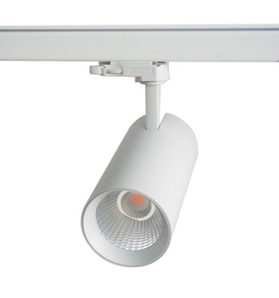 Projecteur sur rail triphasé 30W RA90 - 130lm/w, 3900lm, Blanc, Flicker free