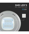 100W LED veiarmatur for wireoppheng - 130lm/W, Samsung LED chip, IP65, 4000K, grå, IK08