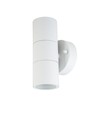 GU10 Wandlamp - 2-weg, Roestvrij Stalen Behuizing, IP44, Mat Wit