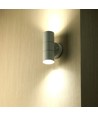 Applique murale GU10 - 2 voies, boîtier en acier inoxydable, IP44, blanc mat