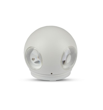 4W rund LED vegglampe - IP65, 110lm/W, hvit, utendørs, inkl. lyskilde
