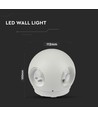 4W ronde LED wandlamp - IP65, 110lm/W, wit, buiten, incl. lichtbron