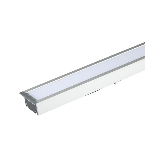 120cm 40W LED linjär infälld armatur - Samsung LED chip, 120cm, silver, 5 års garanti