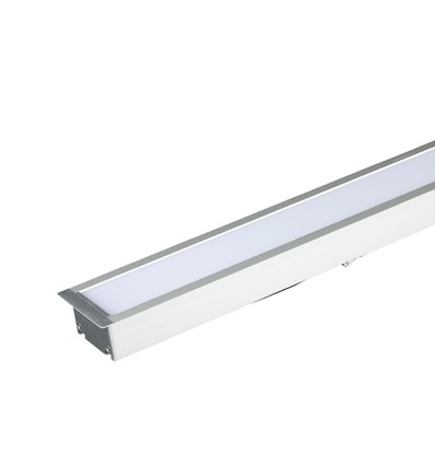 120cm 40W LED lineært indbygningsarmatur - Samsung LED chip, 120cm, sølv, 5 års garanti