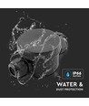 Boîte de dérivation étanche 2 voies - IP66, noir, 24A, résistant aux UV, 450V, pour projecteurs