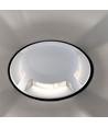 1W LED steplight til indbygning, 12V - IP67, 4-vejs lys, kold hvid, Ø6cm, hvid kant