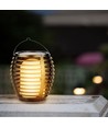 Zonnecel luxe tuinlamp 4-in-1 - Zwart, vlam effect, 65 cm hoog