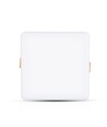 Dalle LED encastrable carrée 18W avec puce Samsung - 1350lm, bord blanc, garantie 5 ans, perçage : Ø7,5-10 cm, dim : 17x17 cm