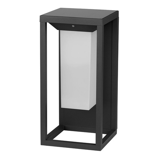 2W LED solcelle væglampe med sensor, Samsung LED chip - IP65, 3000K, grå, 220lm, udendørs