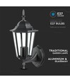 E27 Wandlamp - IP44 buiten, zwart, zonder lichtbron