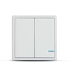 2-knops draadloze schakelaar, 1-wegs - IP54, wit, 86x86mm, batterijgevoed, bereik tot 600m