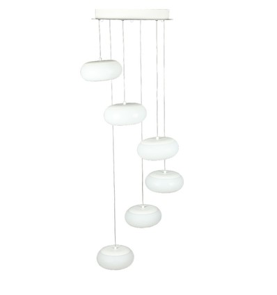 76W Designer pendellamp, dimbaar - 6500lm, 3000K, TRIAC fase-afsnijding, 120 graden, zwarte afwerking