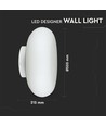 LED Vegglampe 40W - Designer, TRIAC Dempbar, 3000K, Hvit