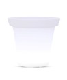 Pot de fleurs LED 36cm avec RGBW - Ø35,5 x 32,5 cm, rechargeable, avec télécommande, corps blanc