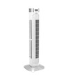 55W LED Tower Fan, 36" - Wit, 3 snelheden, afstandsbediening, timer, oscillatie, temperatuurdisplay
