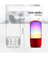 6W bærbar Bluetooth højttaler med LED lys - Rød, 1800mAh batteri, USB/TF/AUX, 5V DC