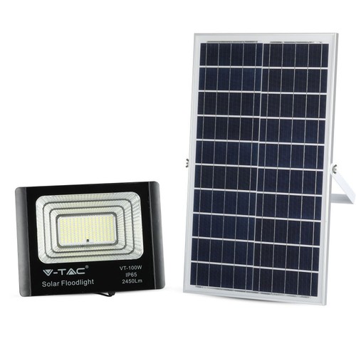 Projecteur LED solaire Solara 35W - IP65, noir, télécommande