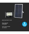 35W Solara LED strålkastare med solcell - DC 6.4V, 2450lm, IP65, svart, inkl. fjärrkontroll