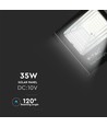 Projecteur LED solaire Solara 35W - IP65, noir, télécommande