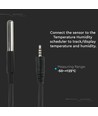Vattentät temperaturgivare för VT-5145 - 1m kabel, IP66, -50°C till +125°C, svart finish