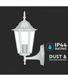 E27 Wandlamp - IP44 buiten, wit, zonder lichtbron