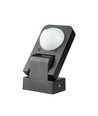 Infrarød bevegelsessensor, sort - 360°, IP65, rekkevidde opptil 20m, max 1000W LED