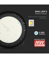 500W LED High Bay, Samsung Chip - 120 grader, Meanwell driver, dimbar, sort kropp, Ø36cm