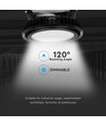 500W LED High Bay, Samsung Chip - 120 graden, Meanwell driver, dimbaar, zwarte behuizing, Ø36cm