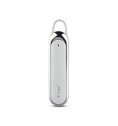 Casque Bluetooth avec micro, blanc - Batterie 170mAh, 10-12 heures d'autonomie, design in-ear