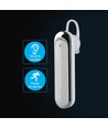 Bluetooth headset med mikrofon, hvit - 170mAh batteri, 10-12 timers spilletid, in-ear design