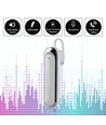 Bluetooth headset med mikrofon, hvit - 170mAh batteri, 10-12 timers spilletid, in-ear design