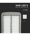 150W LED gadelampe med Samsung chip - 140lm/W, Inventronics dæmpbar driver, IP65, grå aluminium
