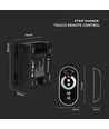 RF LED dimmer med touch fjernkontroll, 12V/24V - 3 kanaler, 18A, sort, til LED strips