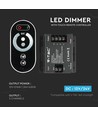 RF LED dimmer met touch afstandsbediening, 12V/24V - 3 kanalen, 18A, zwart, voor LED strips