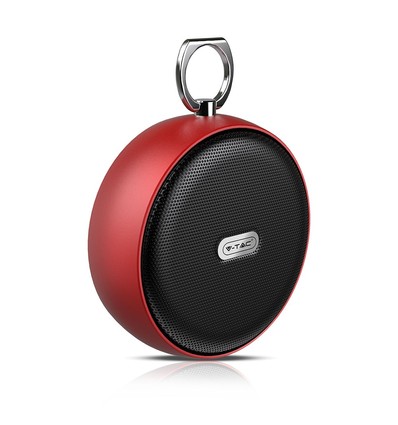 Röd bärbar Bluetooth högtalare - TWS funktion, 800mAh batteri, 4 timmars speltid