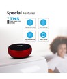 Rød bærbar Bluetooth høyttaler - TWS funksjon, 800mAh batteri, 4 timers spilletid