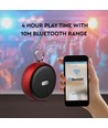 Enceinte Bluetooth portable rouge - fonction TWS, batterie 800mAh, 4 heures d'autonomie