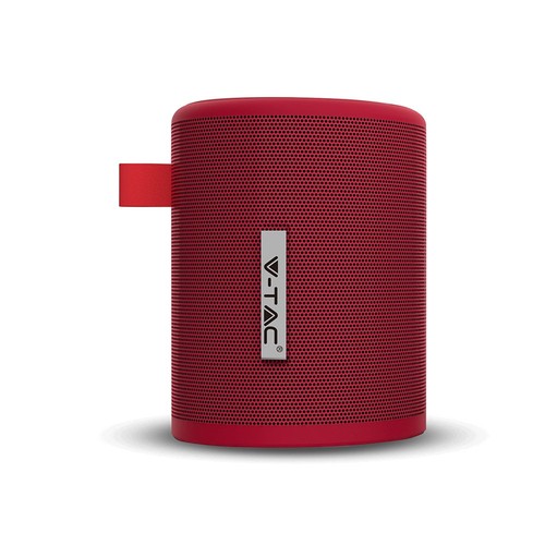 Enceinte Bluetooth portable 5W, Rouge - fonction TWS, batterie 1500mAh, avec câble Micro USB