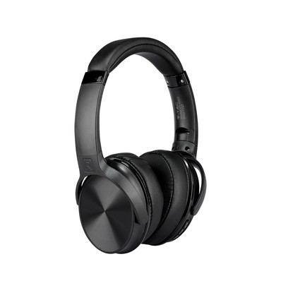 Casque sans fil Bluetooth, noir - batterie 500mAh, jusqu'à 12 heures d'autonomie, tête pivotante