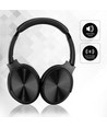 Casque sans fil Bluetooth, noir - batterie 500mAh, jusqu'à 12 heures d'autonomie, tête pivotante