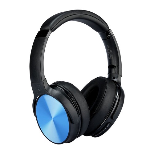 Casque sans fil Bluetooth avec oreillettes pivotantes, bleu - Jusqu'à 12 heures d'autonomie, portée 10m