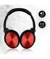 Casque sans fil Bluetooth, rouge - Jusqu'à 12 heures d'autonomie, batterie 500mAh, sacoche incluse
