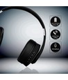 Casque sans fil Bluetooth, noir - batterie 500mAh, jusqu'à 12 heures d'autonomie, design pliable, entrée AUX/Micro SD