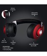 Casque sans fil Bluetooth - Rouge, jusqu'à 12 heures d'autonomie, entrée Micro SD et AUX