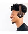 Casque Bluetooth sans fil avec arceau réglable - 12 heures d'autonomie, marron