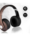 Casque Bluetooth sans fil avec arceau réglable - 12 heures d'autonomie, marron