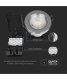 5W Ø8,15cm LED indbygningsspot - Brandhæmmende, Samsung LED chip, IP65, dæmpbar, Hul: Ø5,7 cm, Mål: Ø8,15 cm